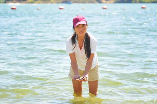 fun time wading in water